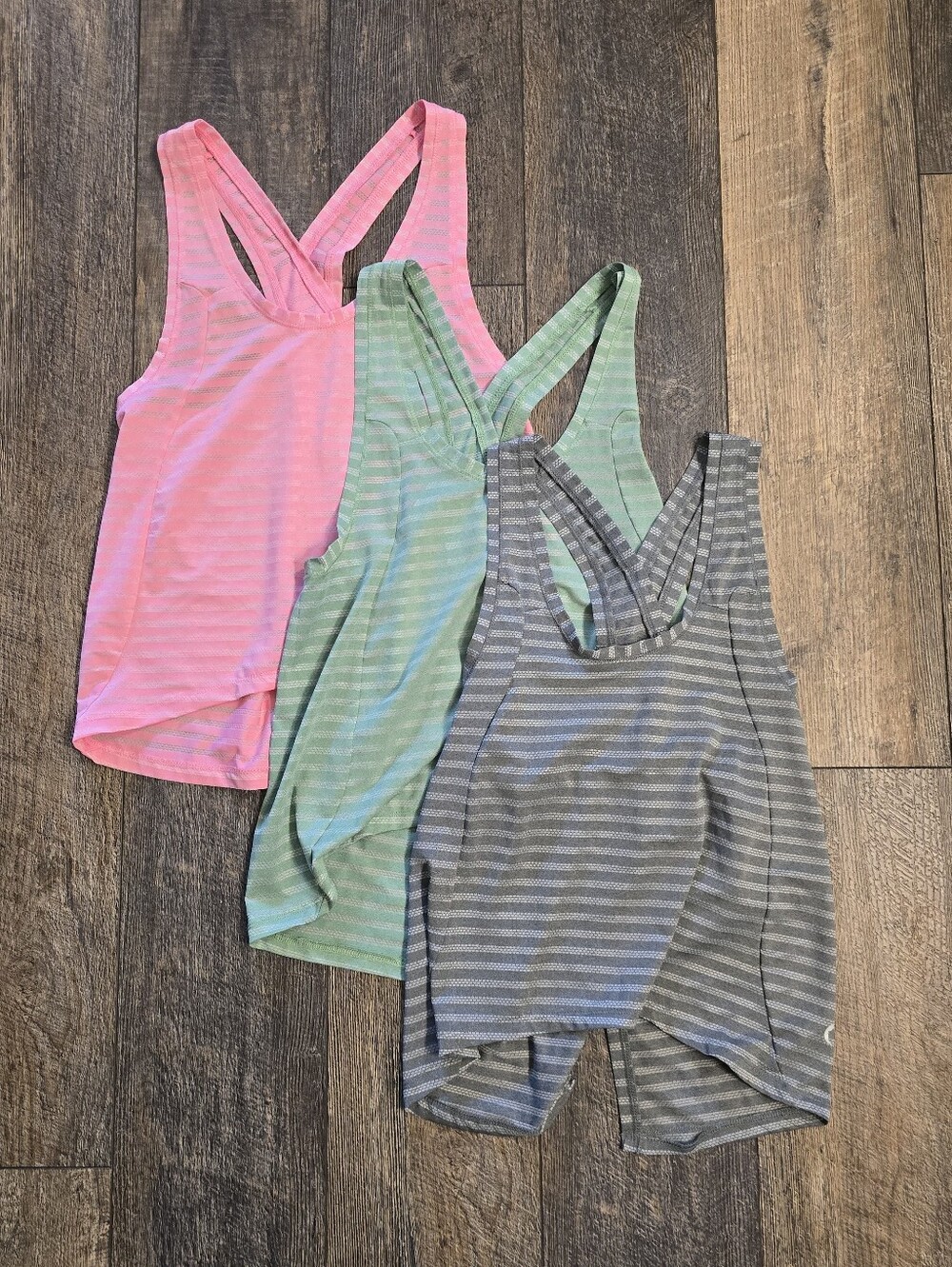 Set of 3 ZYIA Active Nimbus Split Back Tank Tops